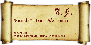 Neumüller Jázmin névjegykártya